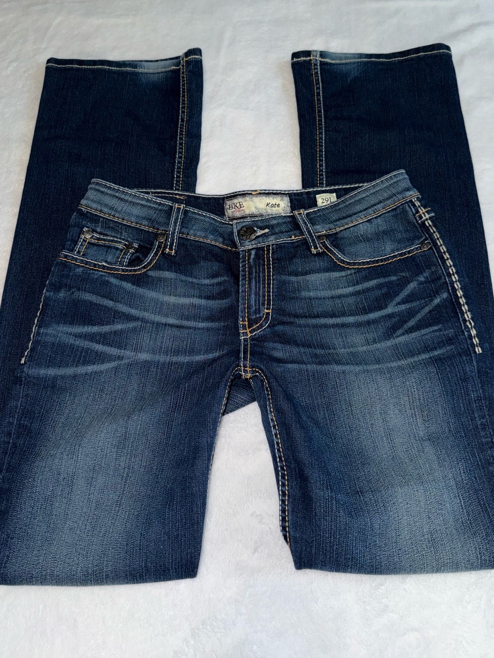 BKE Women's Boot Cut Jeans - Dark Blue Wash